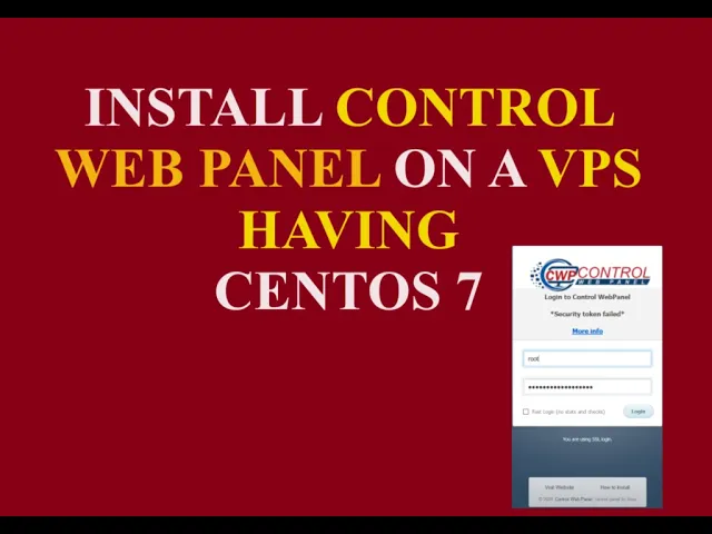 How To Install [CWP] Control Web Panel On VPS Server  Having Centos Linux | Free Aalternative To CPanel